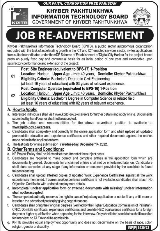 KPITB Jobs 2022 