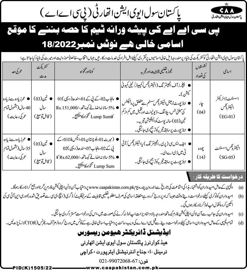 PCAA (Pakistan Civil Aviation Authority) Jobs 2022