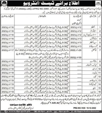Culture Tourism & Antiquities Department Balochistan Jobs 2023