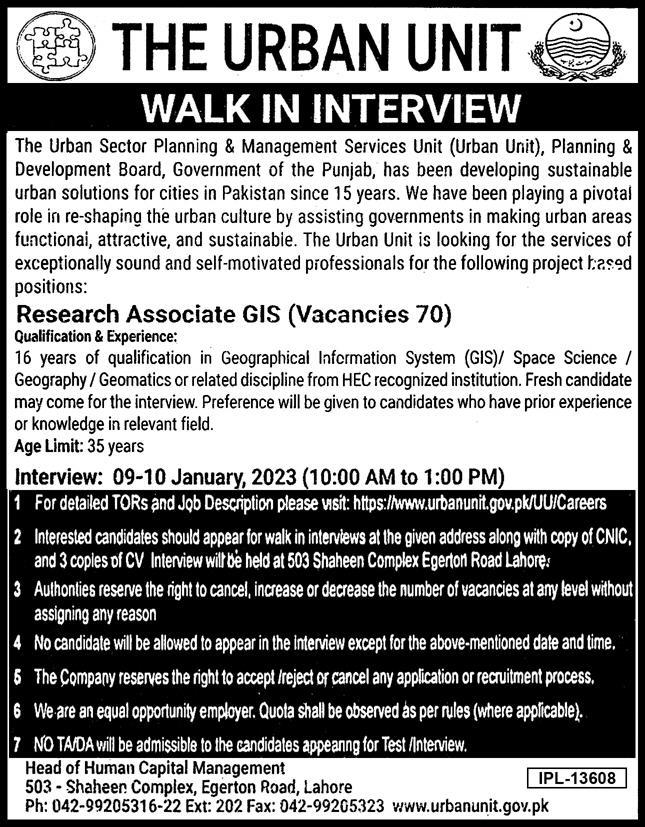Urban Unit Jobs 2023