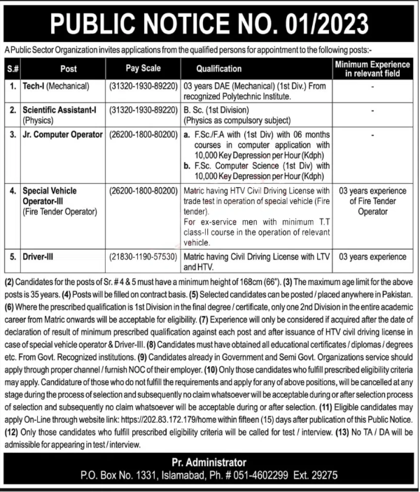 Pakistan Atomic Energy PAEC Jobs 2023